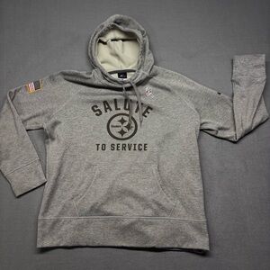 Nike Therma Fit Hoodie Youth XL Pittsburgh Steelers Salute to Service Sweatshirt